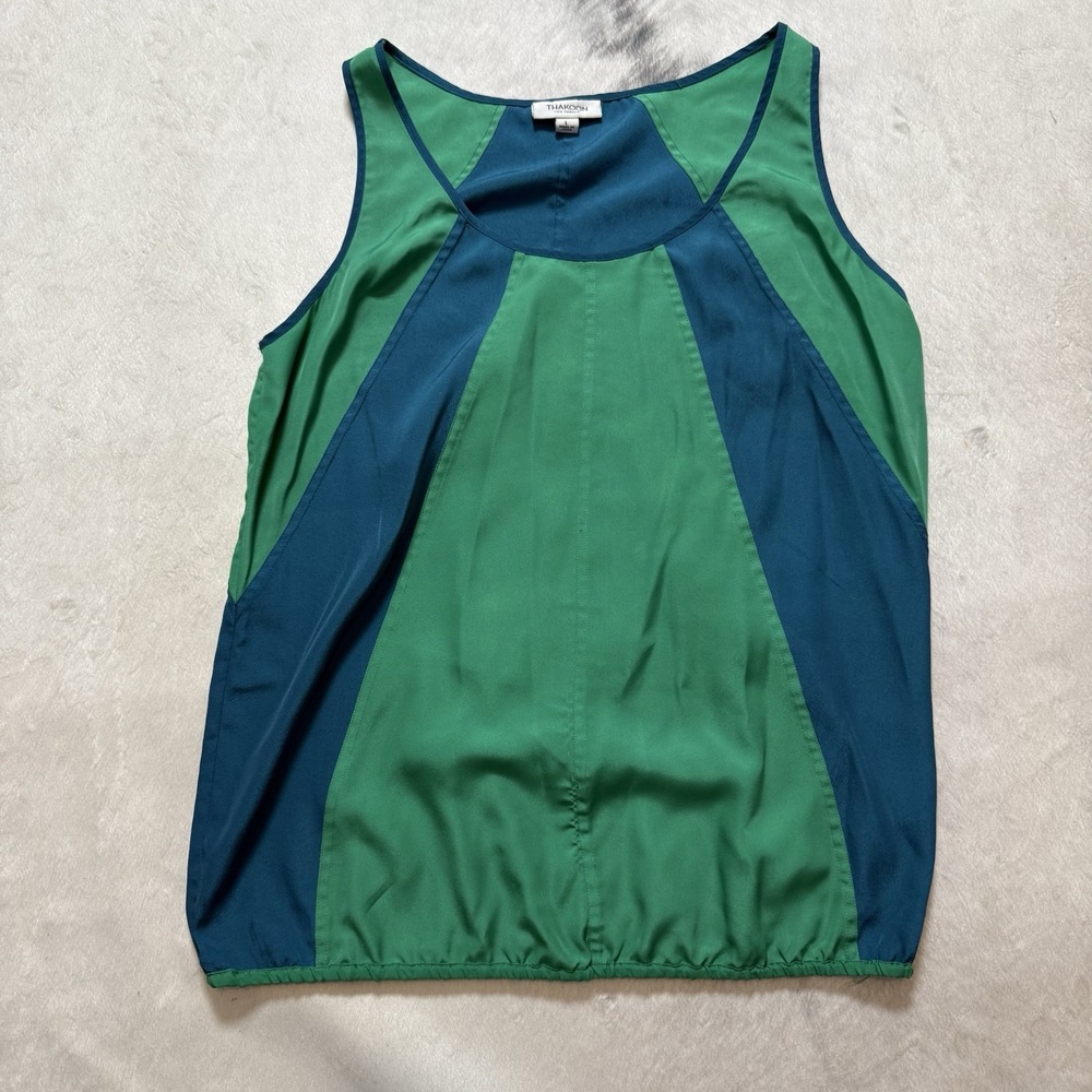 Thakoon For Target Tank Top Womens‎ Size L Blue Green Color Block Sleeveless